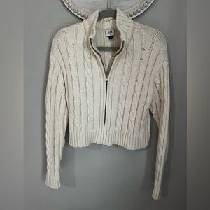 Cable Knit Cream Sweater - Eastwood Cardigan